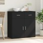 vidaXL Aparador de madera de ingeniería negro 79x38x80 cm vidaXL Aparador de madera de ingeniería negro 79x38x80 cm