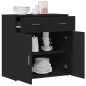 vidaXL Aparador de madera de ingeniería negro 79x38x80 cm vidaXL Aparador de madera de ingeniería negro 79x38x80 cm