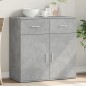 vidaXL Aparador de madera de ingeniería gris hormigón 79x38x80 cm