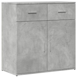 vidaXL Aparador de madera de ingeniería gris hormigón 79x38x80 cm