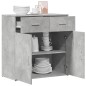 vidaXL Aparador de madera de ingeniería gris hormigón 79x38x80 cm