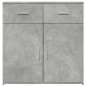 vidaXL Aparador de madera de ingeniería gris hormigón 79x38x80 cm