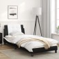 vidaXL Cama con cabecero cuero sintético negro y blanco 80x200 cm