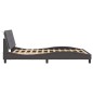 vidaXL Estructura de cama con cabecero cuero sintético gris 140x200cm vidaXL Estructura de cama con cabecero cuero sintético gris 140x200cm