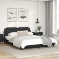vidaXL Estructura de cama con cabecero cuero sintético negro 160x200cm vidaXL Estructura de cama con cabecero cuero sintético negro 160x200cm