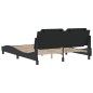 vidaXL Estructura de cama con cabecero cuero sintético negro 160x200cm vidaXL Estructura de cama con cabecero cuero sintético negro 160x200cm