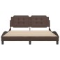 vidaXL Estructura de cama cabecero cuero sintético marrón 160x200 cm vidaXL Estructura de cama cabecero cuero sintético marrón 160x200 cm
