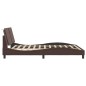 vidaXL Estructura de cama cabecero cuero sintético marrón 160x200 cm vidaXL Estructura de cama cabecero cuero sintético marrón 160x200 cm