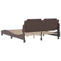 vidaXL Estructura de cama cabecero cuero sintético marrón 160x200 cm vidaXL Estructura de cama cabecero cuero sintético marrón 160x200 cm