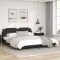 vidaXL Estructura de cama con cabecero cuero sintético negro 180x200cm vidaXL Estructura de cama con cabecero cuero sintético negro 180x200cm