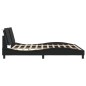 vidaXL Estructura de cama con cabecero cuero sintético negro 180x200cm vidaXL Estructura de cama con cabecero cuero sintético negro 180x200cm