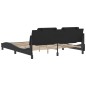 vidaXL Estructura de cama con cabecero cuero sintético negro 180x200cm vidaXL Estructura de cama con cabecero cuero sintético negro 180x200cm