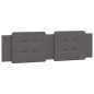 vidaXL Estructura de cama con cabecero cuero sintético gris 180x200cm vidaXL Estructura de cama con cabecero cuero sintético gris 180x200cm