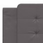 vidaXL Estructura de cama con cabecero cuero sintético gris 180x200cm vidaXL Estructura de cama con cabecero cuero sintético gris 180x200cm