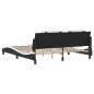 vidaXL Estructura de cama con cabecero cuero sintético negro y blanco vidaXL Estructura de cama con cabecero cuero sintético negro y blanco