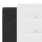 vidaXL Estructura de cama con cabecero cuero sintético negro y blanco vidaXL Estructura de cama con cabecero cuero sintético negro y blanco
