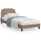 vidaXL Cama con colchón cuero sintético capuchino 80x200 cm vidaXL Cama con colchón cuero sintético capuchino 80x200 cm
