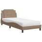 vidaXL Cama con colchón cuero sintético capuchino 80x200 cm vidaXL Cama con colchón cuero sintético capuchino 80x200 cm