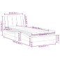 vidaXL Cama con colchón cuero sintético capuchino 90x200 cm