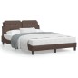 vidaXL Cama con colchón cuero sintético marrón 120x200 cm