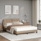 vidaXL Cama con colchón cuero sintético capuchino 140x190 cm vidaXL Cama con colchón cuero sintético capuchino 140x190 cm