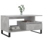 vidaXL Mesa de centro madera contrachapada gris hormigón 90x49x45 cm vidaXL Mesa de centro madera contrachapada gris hormigón 90x49x45 cm