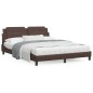 vidaXL Cama con colchón cuero sintético marrón 160x200 cm vidaXL Cama con colchón cuero sintético marrón 160x200 cm