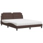 vidaXL Cama con colchón cuero sintético marrón 160x200 cm vidaXL Cama con colchón cuero sintético marrón 160x200 cm
