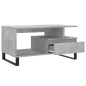 vidaXL Mesa de centro madera contrachapada gris hormigón 90x49x45 cm vidaXL Mesa de centro madera contrachapada gris hormigón 90x49x45 cm
