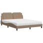 vidaXL Cama con colchón cuero sintético capuchino 160x200 cm vidaXL Cama con colchón cuero sintético capuchino 160x200 cm