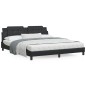 vidaXL Cama con colchón cuero sintético negro 180x200 cm vidaXL Cama con colchón cuero sintético negro 180x200 cm