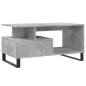 vidaXL Mesa de centro madera contrachapada gris hormigón 90x49x45 cm vidaXL Mesa de centro madera contrachapada gris hormigón 90x49x45 cm