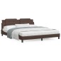 vidaXL Cama con colchón cuero sintético marrón 180x200 cm vidaXL Cama con colchón cuero sintético marrón 180x200 cm