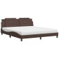 vidaXL Cama con colchón cuero sintético marrón 180x200 cm vidaXL Cama con colchón cuero sintético marrón 180x200 cm