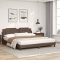 vidaXL Cama con colchón cuero sintético marrón 180x200 cm vidaXL Cama con colchón cuero sintético marrón 180x200 cm