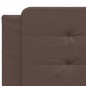 vidaXL Cama con colchón cuero sintético marrón 200x200 cm