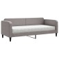 vidaXL Sofá cama con colchón tela gris taupe 80x200 cm
