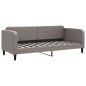 vidaXL Sofá cama con colchón tela gris taupe 80x200 cm