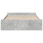 vidaXL Cama con cajones madera ingeniería gris hormigón 140x200 cm vidaXL Cama con cajones madera ingeniería gris hormigón 140x200 cm