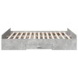 vidaXL Cama con cajones madera ingeniería gris hormigón 140x200 cm vidaXL Cama con cajones madera ingeniería gris hormigón 140x200 cm