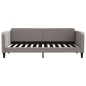 vidaXL Sofá cama con colchón tela gris taupe 80x200 cm