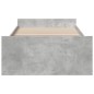 vidaXL Cama con cajones madera ingeniería gris hormigón 90x190 cm vidaXL Cama con cajones madera ingeniería gris hormigón 90x190 cm