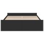 vidaXL Cama con cajones madera de ingeniería negro 140x200 cm vidaXL Cama con cajones madera de ingeniería negro 140x200 cm