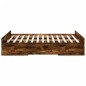 vidaXL Cama con cajones madera de ingeniería roble ahumado 135x190 cm vidaXL Cama con cajones madera de ingeniería roble ahumado 135x190 cm