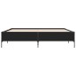 vidaXL Estructura de cama madera de ingeniería y metal negro 180x200cm vidaXL Estructura de cama madera de ingeniería y metal negro 180x200cm