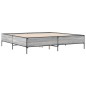 vidaXL Estructura cama madera ingeniería metal gris Sonoma 200x200 cm vidaXL Estructura cama madera ingeniería metal gris Sonoma 200x200 cm