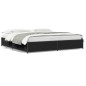 vidaXL Estructura de cama madera de ingeniería y metal negro 180x200cm vidaXL Estructura de cama madera de ingeniería y metal negro 180x200cm
