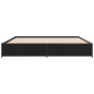 vidaXL Estructura de cama madera de ingeniería y metal negro 180x200cm vidaXL Estructura de cama madera de ingeniería y metal negro 180x200cm