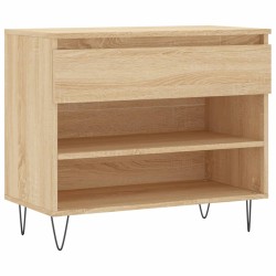 vidaXL Mueble zapatero madera contrachapada roble Sonoma 70x36x60 cm