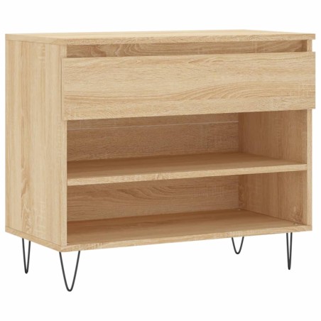 vidaXL Mueble zapatero madera contrachapada roble Sonoma 70x36x60 cm